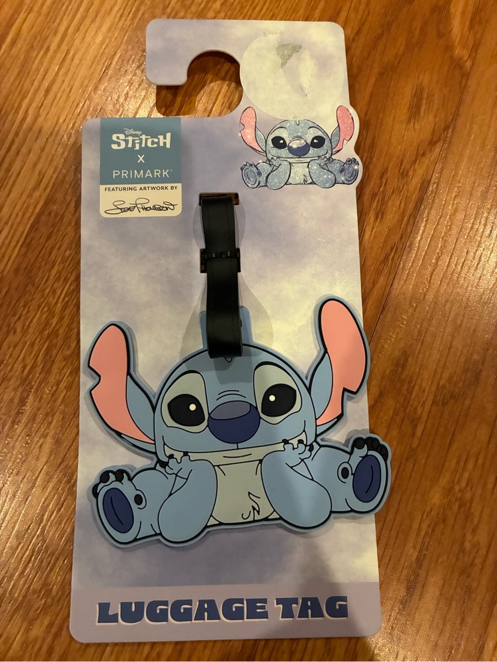 New Primark Stitch Luggage Tag in Blue and Pink